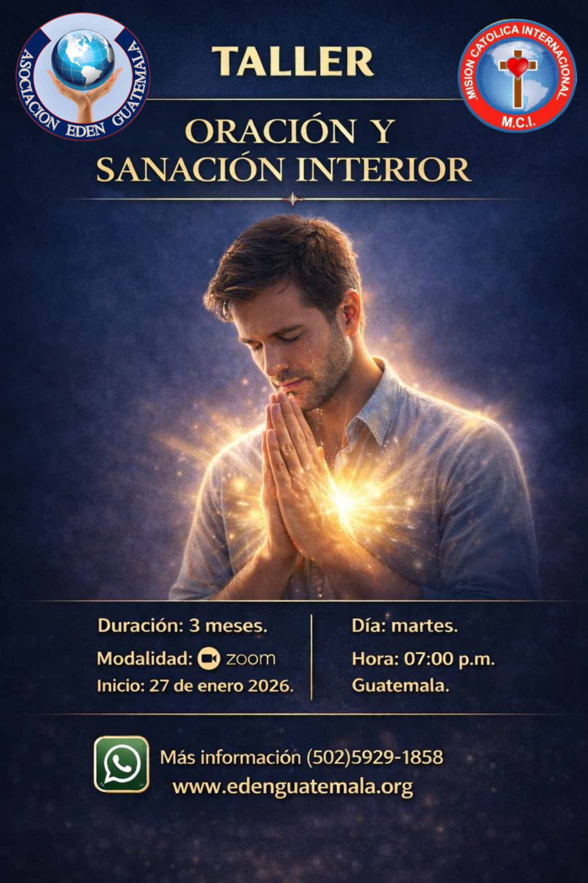 Taller de Oración y Sanación Interior Aportes USA 2026.